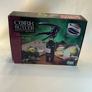 Cork Butler Bottle Opener Remove Corks With Ease Foil Cutter Spiral Needle USED